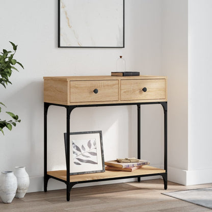 vidaXL Console Table Sonoma Oak 75x34,5x75 cm Engineered Wood