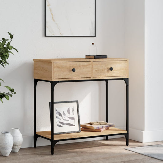 vidaXL Console Table Sonoma Oak 75x34,5x75 cm Engineered Wood