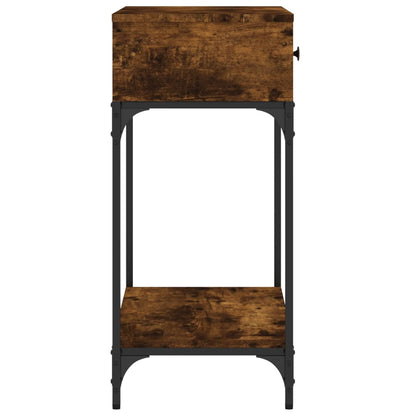 vidaXL Console Table Smoked Oak 75x34,5x75 cm Engineered Wood