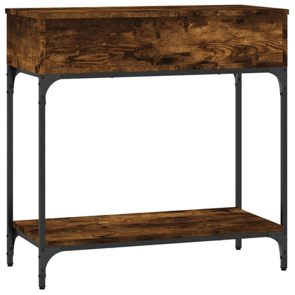 vidaXL Console Table Smoked Oak 75x34,5x75 cm Engineered Wood
