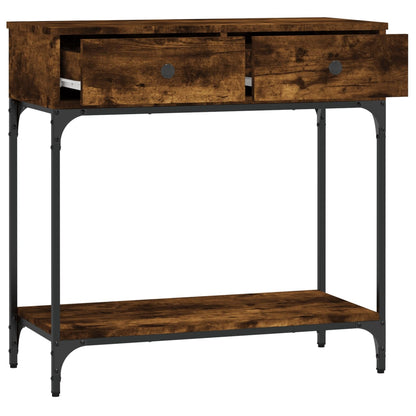 vidaXL Console Table Smoked Oak 75x34,5x75 cm Engineered Wood