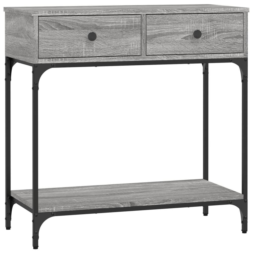 vidaXL Console Table Grey Sonoma 75x34,5x75 cm Engineered Wood