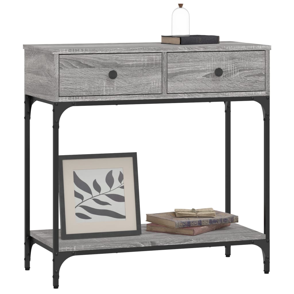 vidaXL Console Table Grey Sonoma 75x34,5x75 cm Engineered Wood