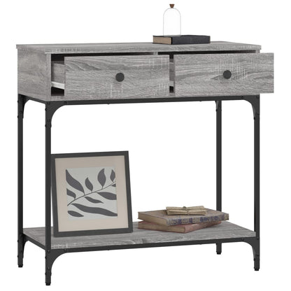 vidaXL Console Table Grey Sonoma 75x34,5x75 cm Engineered Wood