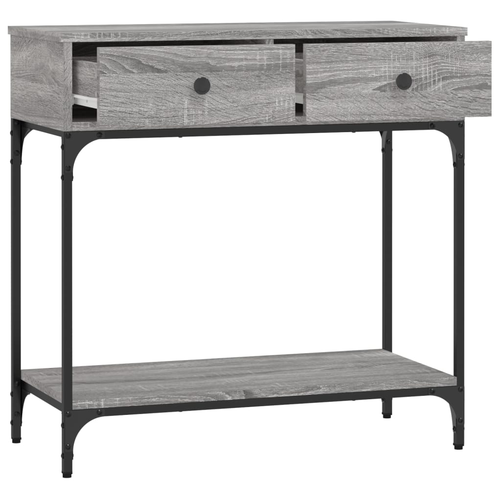 vidaXL Console Table Grey Sonoma 75x34,5x75 cm Engineered Wood