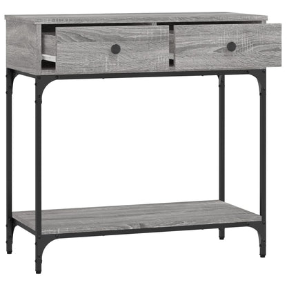 vidaXL Console Table Grey Sonoma 75x34,5x75 cm Engineered Wood