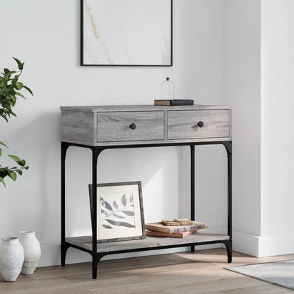 vidaXL Console Table Grey Sonoma 75x34,5x75 cm Engineered Wood