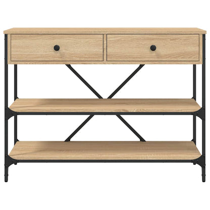 vidaXL Console Table with Drawers and Shelves Sonoma Oak Engineered Wood