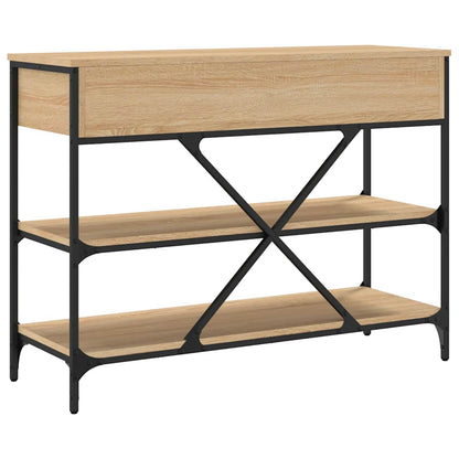 vidaXL Console Table with Drawers and Shelves Sonoma Oak Engineered Wood