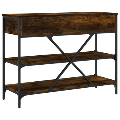 vidaXL Console Table with Drawers&Shelves Smoked Oak Engineered Wood