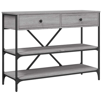 vidaXL Console Table with Drawers&Shelves Grey Sonoma Engineered Wood