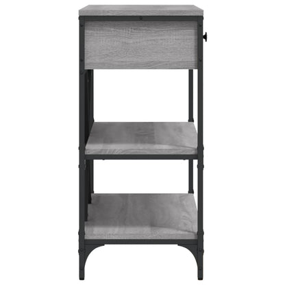 vidaXL Console Table with Drawers and Shelves Grey Sonoma Engineered Wood