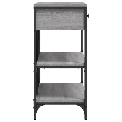 vidaXL Console Table with Drawers&Shelves Grey Sonoma Engineered Wood