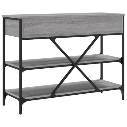 vidaXL Console Table with Drawers&Shelves Grey Sonoma Engineered Wood