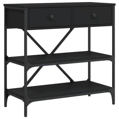 vidaXL Console Table Black 75x34,5x75 cm Engineered Wood