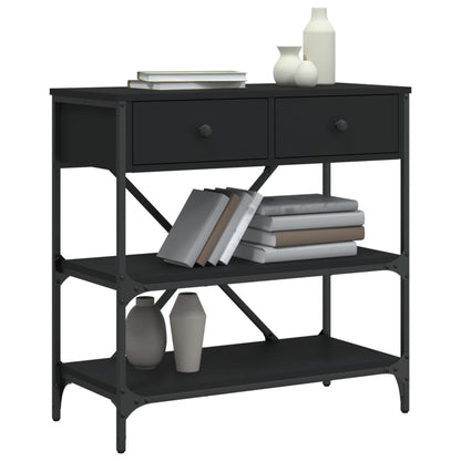 vidaXL Console Table Black 75x34,5x75 cm Engineered Wood