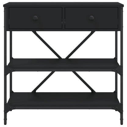 vidaXL Console Table Black 75x34,5x75 cm Engineered Wood
