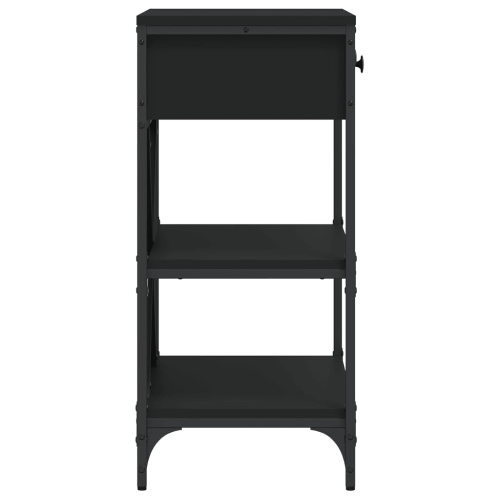vidaXL Console Table Black 75x34,5x75 cm Engineered Wood