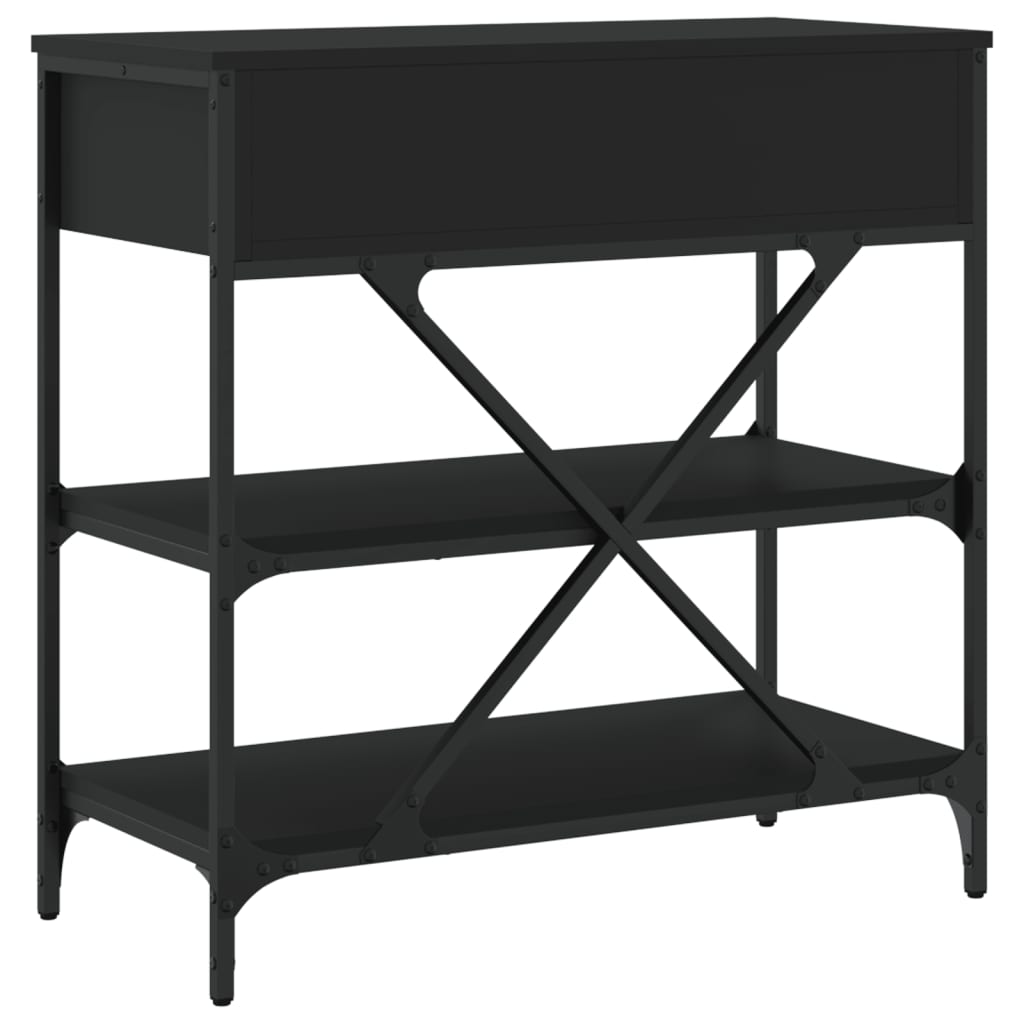 vidaXL Console Table Black 75x34,5x75 cm Engineered Wood