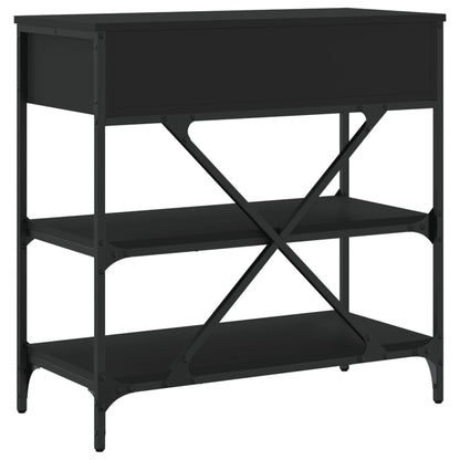 vidaXL Console Table Black 75x34,5x75 cm Engineered Wood