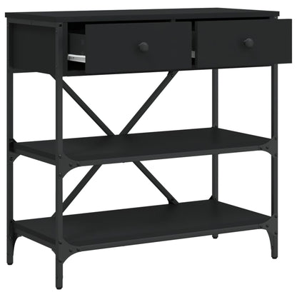 vidaXL Console Table Black 75x34,5x75 cm Engineered Wood