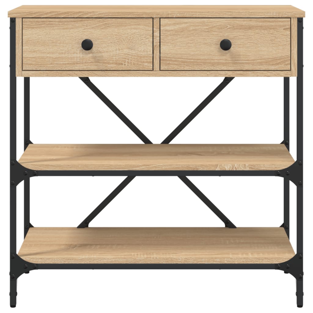 vidaXL Console Table Sonoma Oak 75x34.5x75 cm Engineered Wood