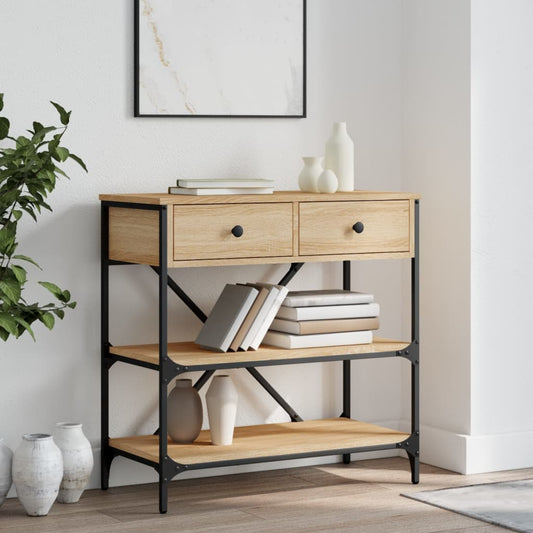 vidaXL Console Table Sonoma Oak 75x34.5x75 cm Engineered Wood
