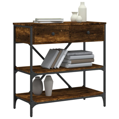 vidaXL Console Table Smoked Oak 75x34,5x75 cm Engineered Wood