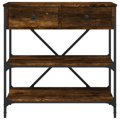 vidaXL Console Table Smoked Oak 75x34,5x75 cm Engineered Wood