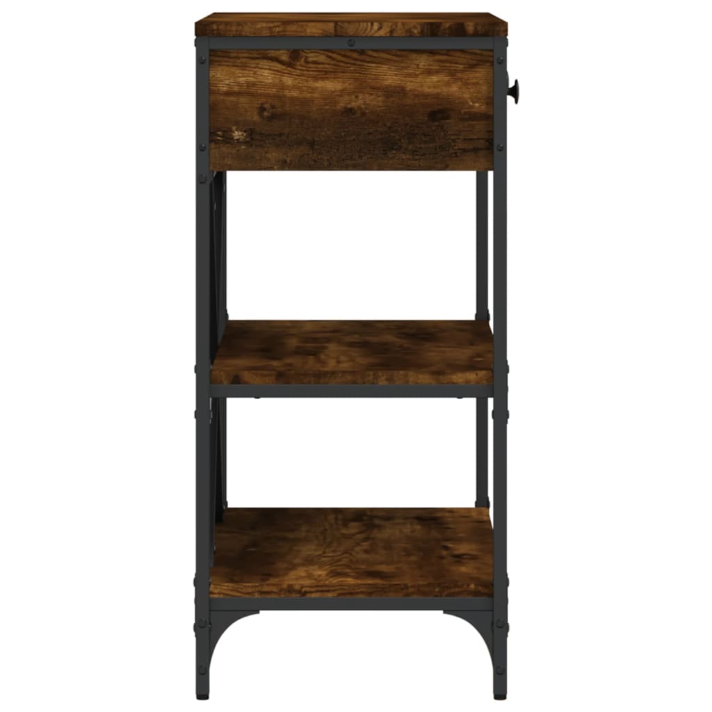 vidaXL Console Table Smoked Oak 75x34,5x75 cm Engineered Wood