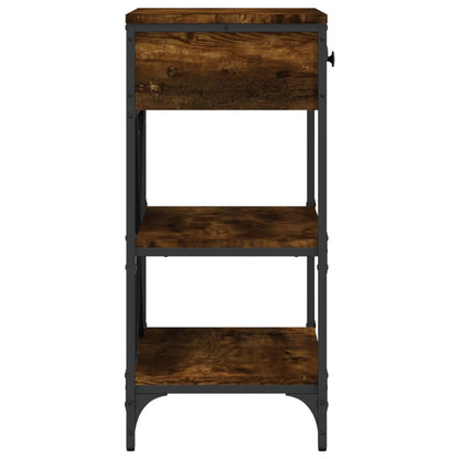 vidaXL Console Table Smoked Oak 75x34,5x75 cm Engineered Wood