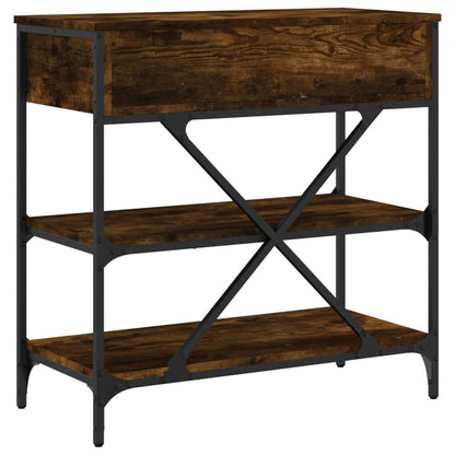 vidaXL Console Table Smoked Oak 75x34,5x75 cm Engineered Wood