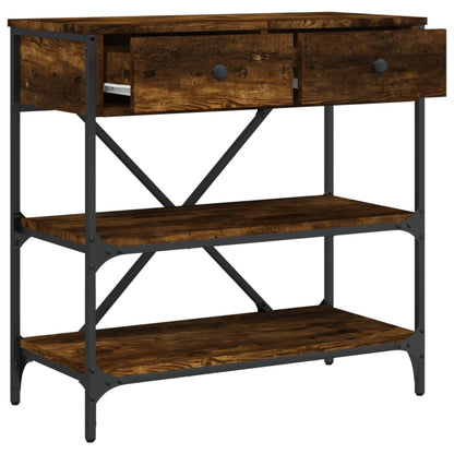 vidaXL Console Table Smoked Oak 75x34,5x75 cm Engineered Wood