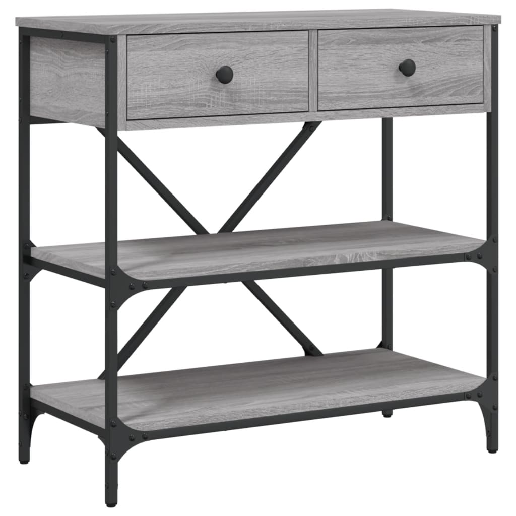 vidaXL Console Table Grey Sonoma 75x34,5x75 cm Engineered Wood