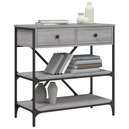 vidaXL Console Table Grey Sonoma 75x34,5x75 cm Engineered Wood