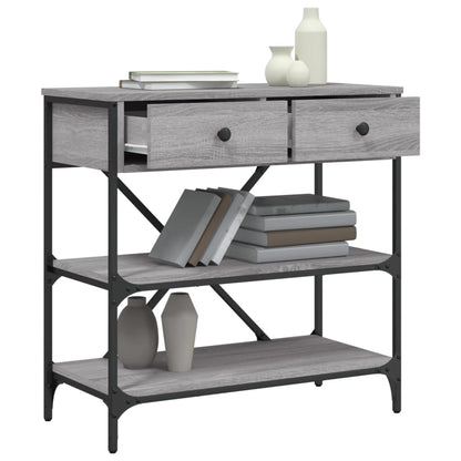 vidaXL Console Table Grey Sonoma 75x34,5x75 cm Engineered Wood