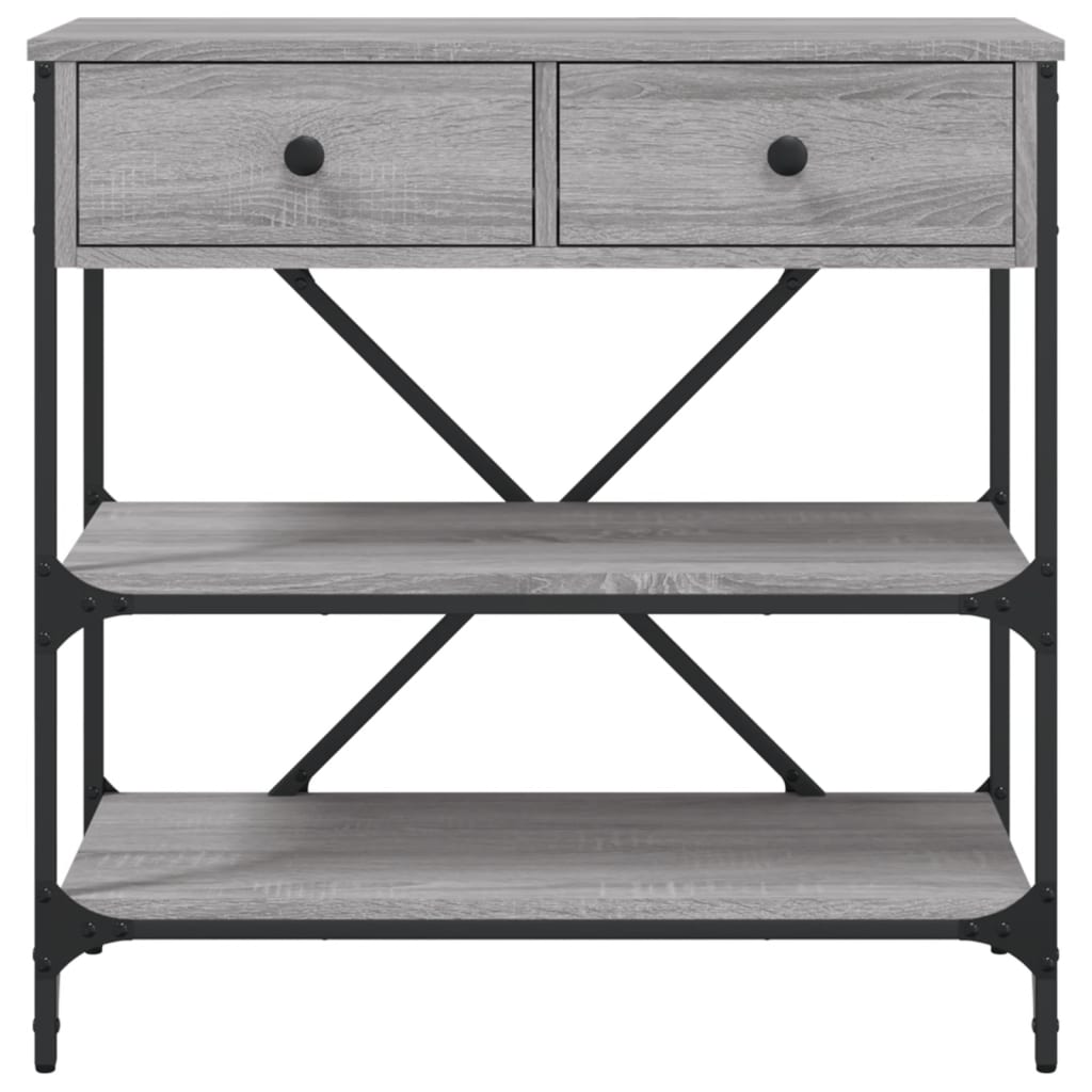 vidaXL Console Table Grey Sonoma 75x34,5x75 cm Engineered Wood