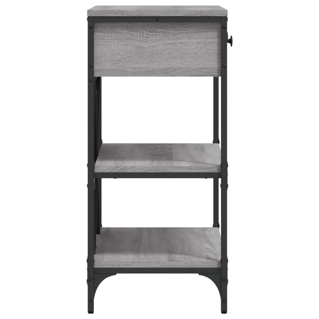 vidaXL Console Table Grey Sonoma 75x34,5x75 cm Engineered Wood