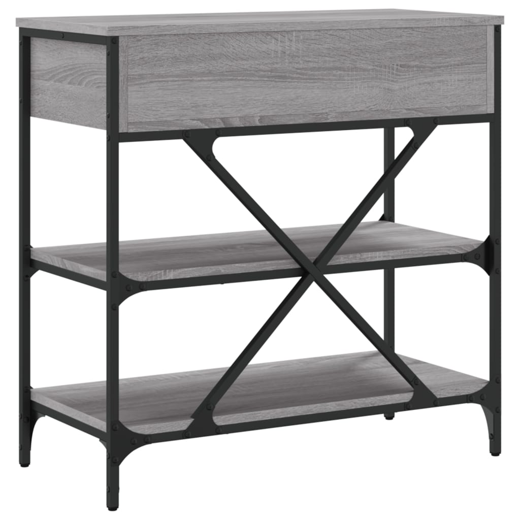 vidaXL Console Table Grey Sonoma 75x34,5x75 cm Engineered Wood