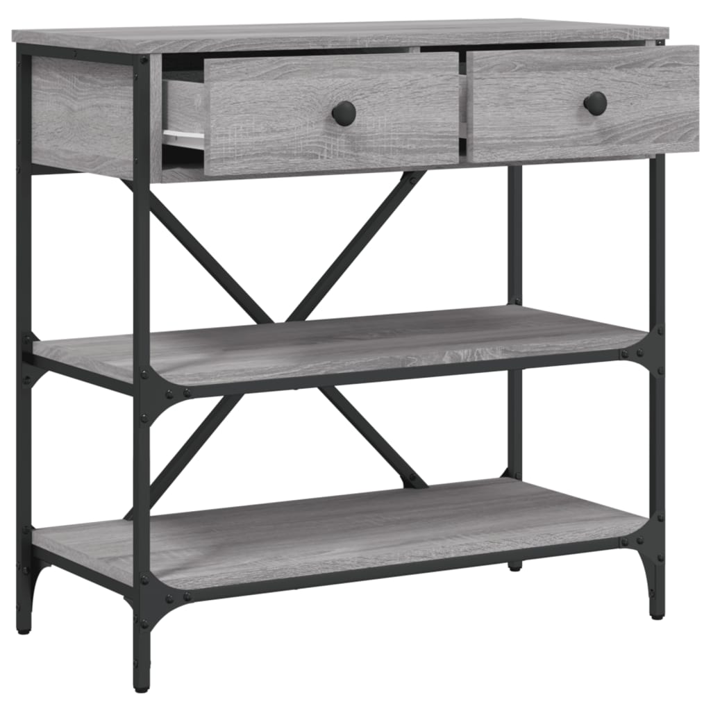 vidaXL Console Table Grey Sonoma 75x34,5x75 cm Engineered Wood