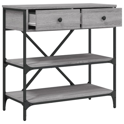 vidaXL Console Table Grey Sonoma 75x34,5x75 cm Engineered Wood