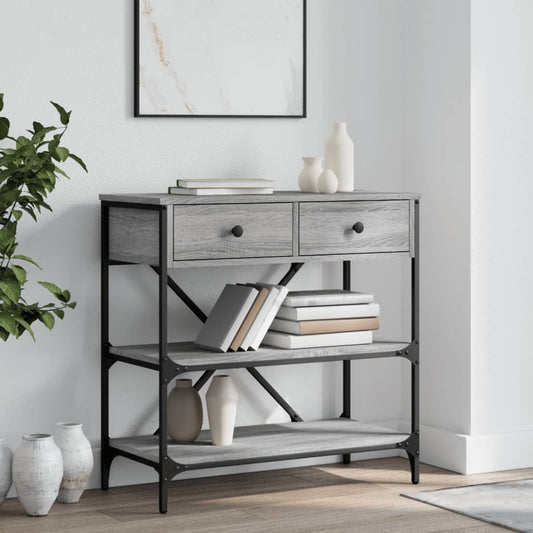 vidaXL Console Table Grey Sonoma 75x34,5x75 cm Engineered Wood