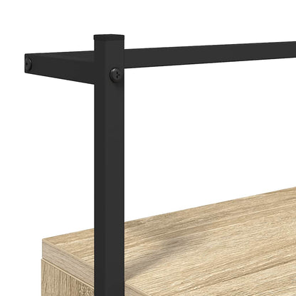 vidaXL Bedside Cabinet Wall-mounted Sonoma Oak 35x30x51 cm Engineered Wood