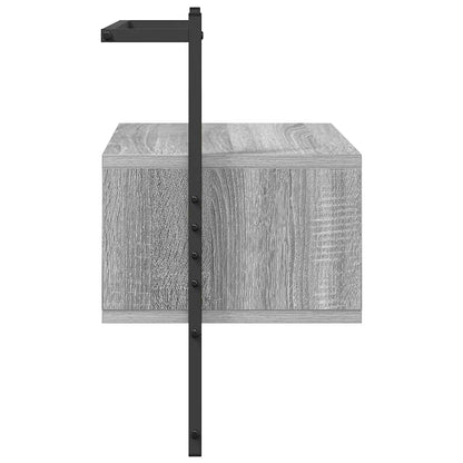 vidaXL Bedside Cabinet Wall-mounted Grey Sonoma 35x30x51 cm