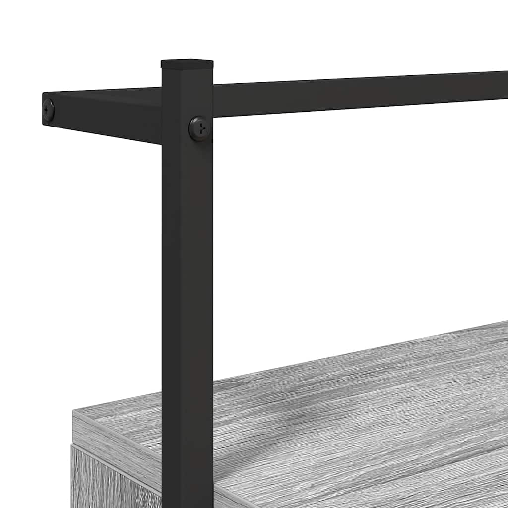 vidaXL Bedside Cabinet Wall-mounted Grey Sonoma 35x30x51 cm