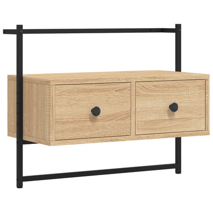 vidaXL TV Cabinet Wall-mounted Sonoma Oak 60.5x30x51cm Engineered Wood