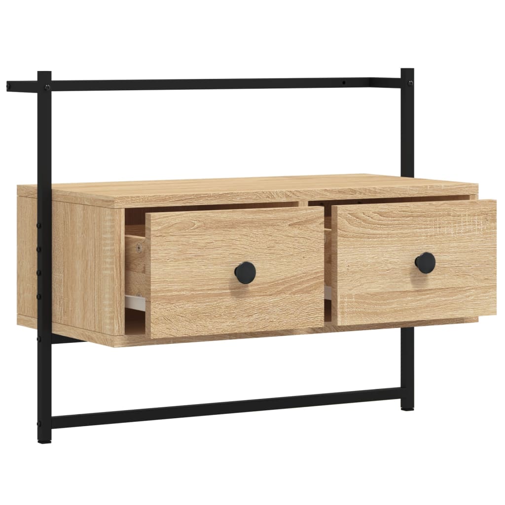 vidaXL TV Cabinet Wall-mounted Sonoma Oak 60.5x30x51 cm Engineered Wood