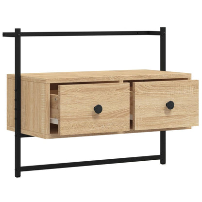vidaXL TV Cabinet Wall-mounted Sonoma Oak 60.5x30x51 cm Engineered Wood