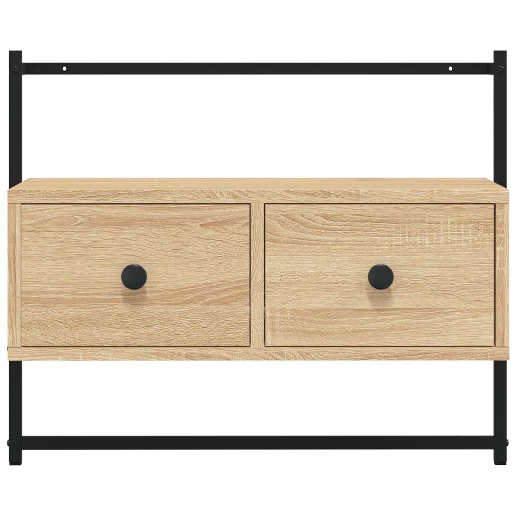 vidaXL TV Cabinet Wall-mounted Sonoma Oak 60.5x30x51 cm Engineered Wood