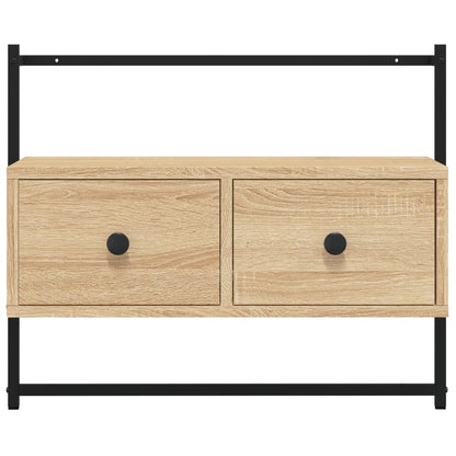vidaXL TV Cabinet Wall-mounted Sonoma Oak 60.5x30x51 cm Engineered Wood